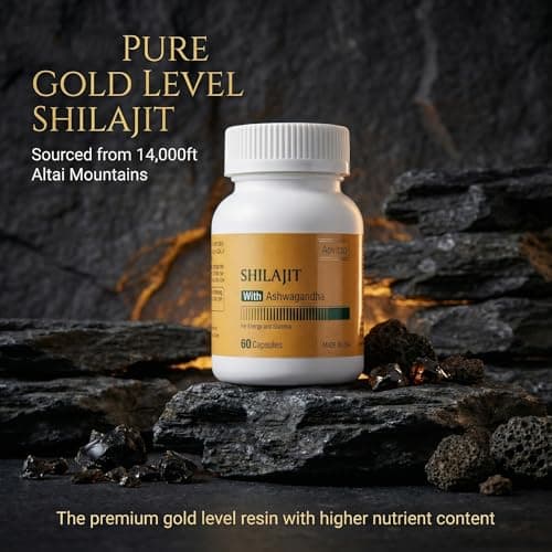 AOVITAO Natural Shilajit Capsules 550mg with Ashwagandha for Men and Women – Daily Wellness Supplement, 60 Capsules - Thumbnail 2