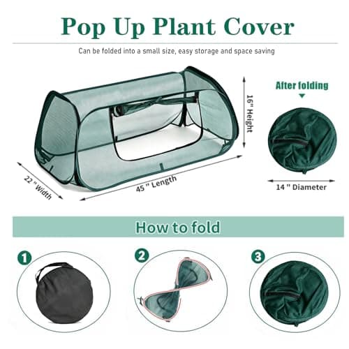 yqlbgprj 2PCS Raised Garden Bed Cover, Pop Up Plant Protector Crop Cage - Thumbnail 2