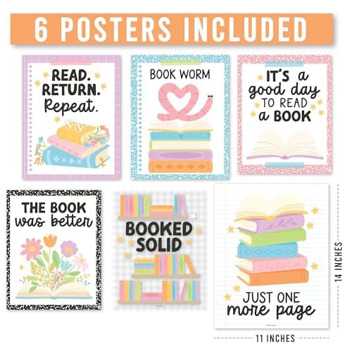 Reading Posters for Classroom Decor - Read Sign School or Home Library Wall, Reading Strategies Bulletin Board Decorations, Elementary & High School ELA Classroom Must Haves, English Teacher Supplies - Thumbnail 4