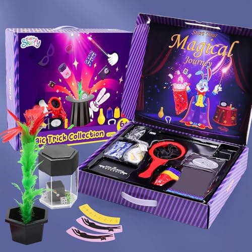 Skirfy Magic Kit-75+ Magic Tricks for Kids Age 6-8,Perfect Magic Toys for Kids,Featuring with Floating Vase,Double Magic Bag,Magic Mirror-Great Birthday Gifts for Boys Girls - Thumbnail 5