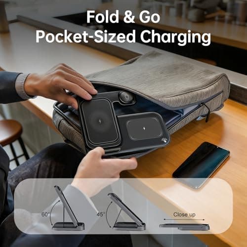 PGBFFY [Qi] 3 in 1 Charging Station for iPhone, 21W Wireless Charging Station, Stand Multiple Devices for Apple, for iPhone 17 16 15 14-8 Pro Max, Watch, AirPods 4 3 Pro, Nightstand, Desk, Trip, Gift - Thumbnail 4