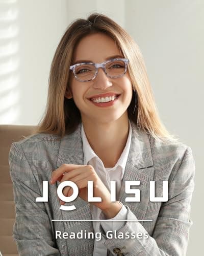 JOLISU 5 Pack Reading Glasses For Women - Stylish Blue Light Blocking Readers -Womens Men Spring Hinge Eyeglasses (2.25) - Thumbnail 6
