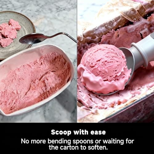 SEAINGO Heated Ice Cream Scoop - Rechargeable, ON/OFF Safety Lock Switch, Two Warming Modes, Ergonomic Handle, Electric Kitchen Tool Nonstick Scooper for Gelato, Frozen Yogurt, Sorbet & More - Thumbnail 2