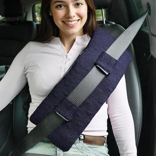 BEYOUDO Seat Belt Pillow Post-Surgery – with Ice/Hot Pocket for C-Section, for Chest/Heart Travel