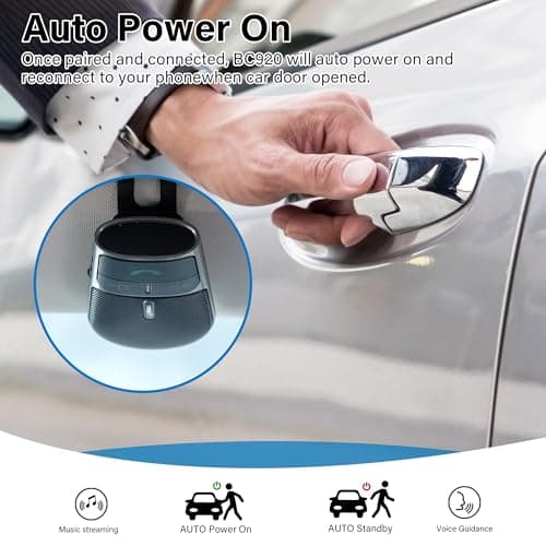 SUNITEC Bluetooth Phone Speaker for Car,Hands Free Bluetooth for Cell Phone - Thumbnail 5