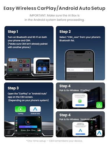 MYATOTO Magic CarPlay Box, Wireless CarPlay Adapter Supports for Netflix/YouTube/TF Card, AI Box Carplay, Plug & Play, Drivechat with AI Skills, Dual WiFi, Bluetooth, Fits for OEM Wired CarPlay Cars - Thumbnail 4