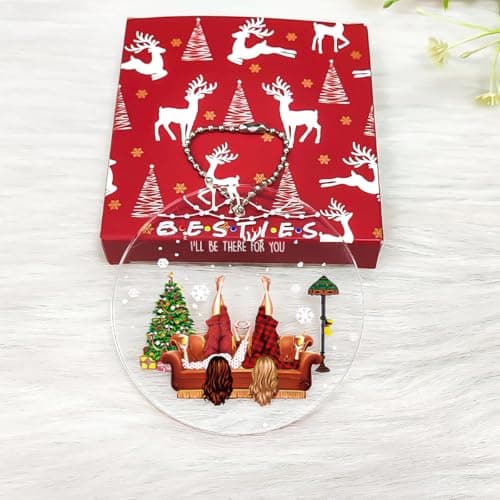 Best Friend Ornaments for Women, Friends Ornaments for Christmas Tree, Friendship Ornament, Bestie Ornament for Women Christmas, Friendship Gifts - Thumbnail 3