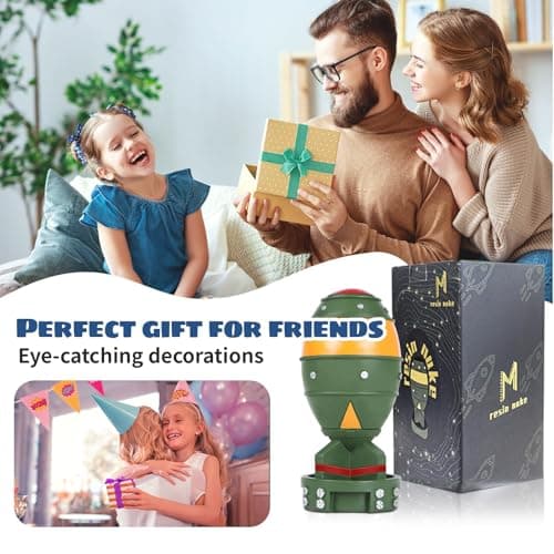 maozyiltle Mini Nuke, Fall Out Merchandise - Nuclear Bomb Statue, Unique Collectible Desk Decor Prop for Fans & Gamers on Valentine's Day, Easter & Birthday(Green) - Thumbnail 6