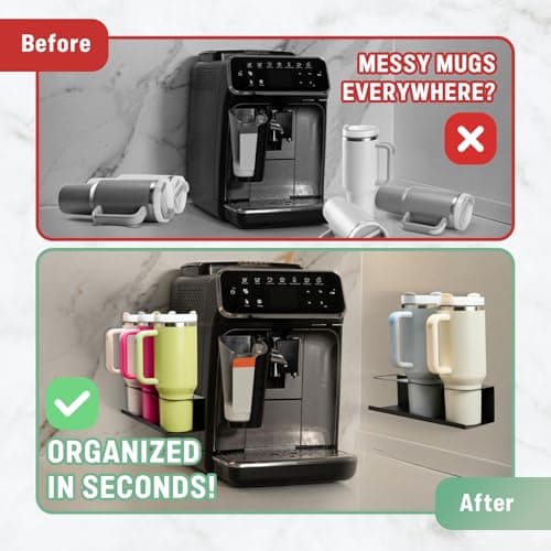 POLRAI 2 Pack Magnetic Stanley Cup Holder for Fridge, Water Bottle Organizer for Tumbler with Double Sided Tape Hold Stanley Cup Accessories for Kitchen Cabinet Wall - Thumbnail 3