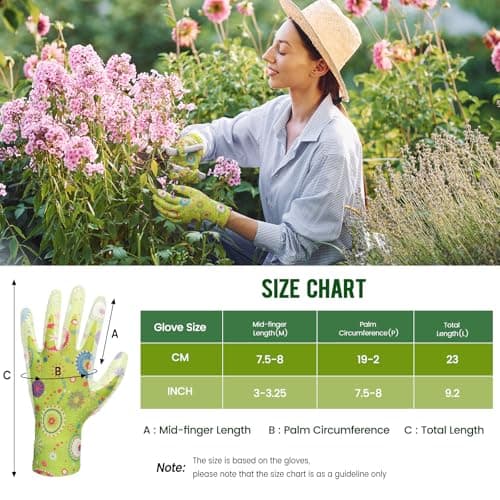 Nimalpal 6 Pairs Gardening Gloves - 6 Pairs Gardening Gloves for Women Garden Gloves with Super Grip Breathable Rubber Coated Garden Gloves(3 colors) - Thumbnail 2