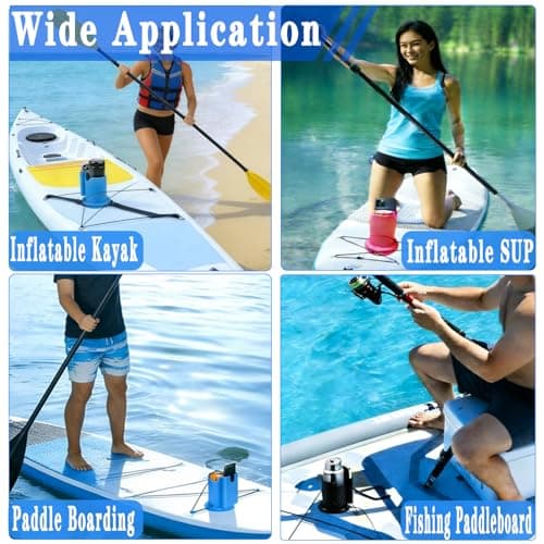 WEZKYLCG Upgraded Kayak Cup and Phone Holder, Heavy Duty Paddleboard Cup Holder, Thickened Base Stable Paddle Board Accessories for SUPs, Canoes, Surfboards, Boats(Black) - Thumbnail 6