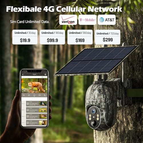 VOOPEAK Cellular Trail Camera, 4G LTE Cellular Security Camera Wireless Outdoor with 360° Live Streaming, 2.5K Game Camera with Solar Powered for Hunting, Wildlife, No WiFi, Motion Activated, 2 Pack - Thumbnail 2