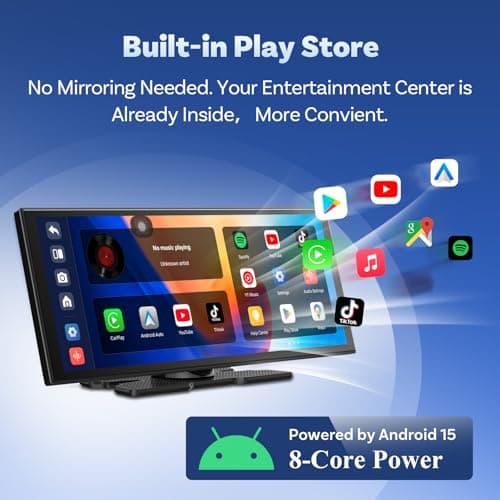 OTTOCAST OttoScreen AI, 11.4" Portable CarPlay Screen for Car with YouTube and Backup Camera for iPhone(iOS 8+) Android Auto(Android 11+), Built-in Apps, Voice Control, Android 15 OS - Thumbnail 3