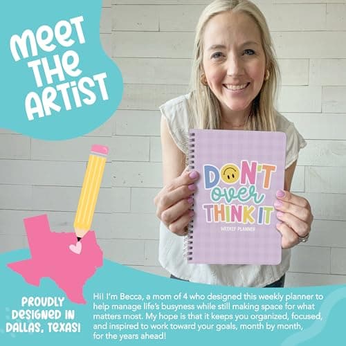 Undated Planner Weekly and Monthly - Spiral Undated Weekly Planner for Kids & Adults, Week Planners Habit Tracker, Goal Planners Notebook for Work, Agenda Planning Notebook - Thumbnail 2