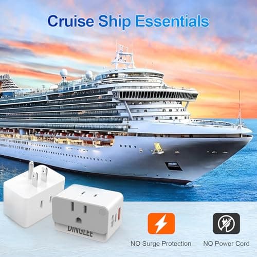 Outlet Extender 2 Pack, 2 AC Multi Plug Wall Outlet with 2 USB Ports (1 PD 20W USB C Charger), Outlet Splitter 3 Way Angled Wall Plug Adapter with Night Light, for Kitchen Bathroom Travel Cruise Ship - Thumbnail 6