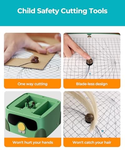 BEAVERBOT Kids Cardboard Cutter Tool - Safe DIY Construction Kit for Children Ages 3+, Educational STEM Craft Toy for Boys & Girls, Creative Art and Building Project Set, Green - Thumbnail 5