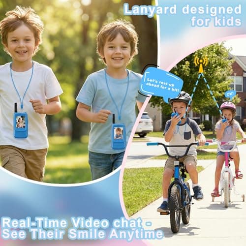 Kids Video Walkie Talkies Toy for Boys and Girls, 2.4GHz Two Way Radio with Real-Time Video and Audio, Voice Changer, Long Range Communication Device for Indoor Outdoor Play (Blue-Blue) - Thumbnail 5