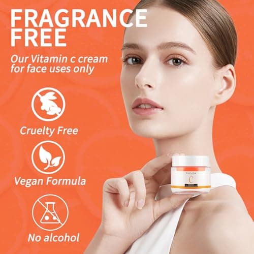 GUOYAOLIFU Vitamin C Face Cream, Vitamin Moisturizer C Creams with Hyaluronic Acid Squalane, V C Cream Face For Fine Lines & Tightening Skin Wrinkles, Antioxidant Firming Cream - Thumbnail 2