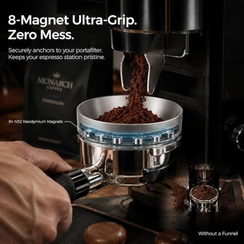 51mm Espresso Accessories Kit, Coffee Distributor & Tamper Leveler with Mat, WDT Tool, Dosing Funnel, Puck Screen & Cleaning Brush, Barista Tools for 51mm Portafilter Espresso Machines - Thumbnail 3