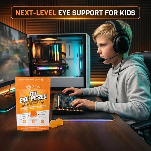 The Eye-Mazen Kids Gummy Eye Vitamins for Vision and Eye Health - Lutein and Zeaxanthin Supplements for Eyes with Omega 3 & Vitamin A - Eye Supplements for Kids - Thumbnail 6