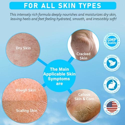 Urea 40% Foot Cream Maximum Strength - with Vitamin E & 2% Salicylic Acid - Deep Moisturizing for Winter Cracked Heels - Softens & Long Moisture for Rough Dead Skin on Hands, Feet, Elbows - Rich - Thumbnail 4