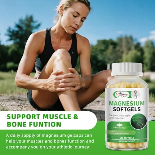Magnesium Glycinate 500mg Softgels Supplement, Small Easy to Swallow Magnesium Gelcaps High Absorption for Night Leg&Sleep Support, Muscle&Bone, Calm, Non GMO, 120 Gelcaps, 60 Day Supply - Thumbnail 6