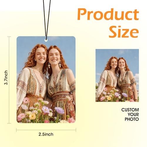Valentine’s Day exclusive customized car air freshener with photo—personalized hanging fragrance card for rearview mirror. Long-lasting scent and a unique gift for car owners. - Thumbnail 3