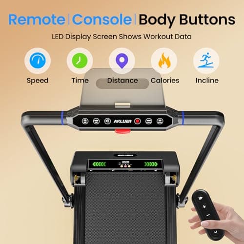 FINEHORSE Walking Pad Treadmill with 13% Auto Incline, 6 in 1 Under Desk Treadmill, 6-Level Incline Treadmills, 2.5HP Portable Treadmills for Home with 330LBS Capacity, LED Display, Remote Control - Thumbnail 5