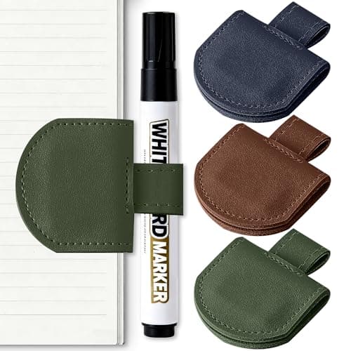 SESENSE Magnetic Pen Holder for Notebook - 3 Pcs Leather Magnetic Bookmarks Holder for Reading Women, Book Lover Gifts for Bookish, Wide Size - Image 1