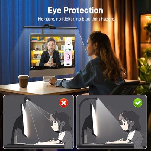 LED Desk Lamp for Home Office, Eye-Caring Desk Light with Clamp, 15W Double Head Architect Task Lamp Stepless Dimming, Flexible Gooseneck Bright Table Lamp for Study Reading Workbench Drafting - Thumbnail 4