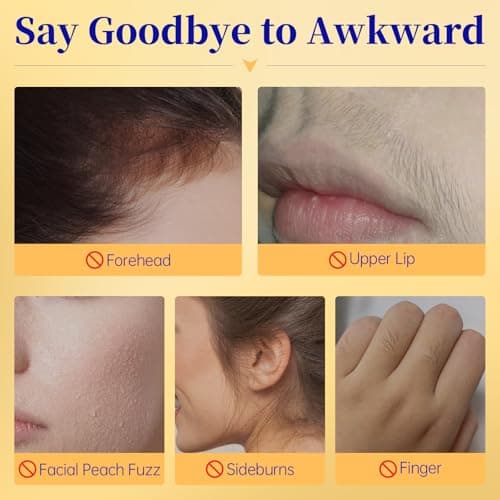 5 Min Facial Hair Removal For Women, Painless & Gentle Sensitive Skin Hair Removal Cream with Soothing Cream for Chin & Upper Lip & Cheeks - 2.03 Fl Oz - Thumbnail 2