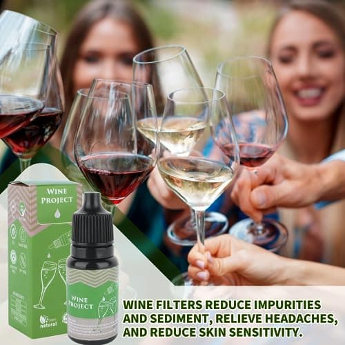 Wine Drops - Wine Drops Remove Sulfites and Histamines Wine Filters for Histamines and Sulfite for Wine Lovers, A Perfect Valentine's Day Gift for Men Women Him Mom Dad Girlfriend Boyfriend Wife - Thumbnail 3