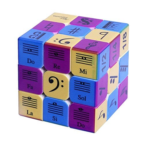 Speed Cube 3x3x3 Music Notes Design Magic Cube Puzzle,IQ Games Puzzles Relief Effec Gift Music Lovers Kids Adult Toys,5.6cm/2.2" - Thumbnail 2