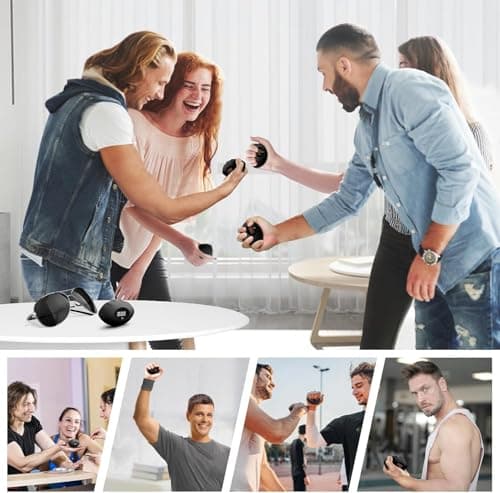 DIOTUSS Hand Grip Strengthener, Rechargeable Digital Grip Strength Trainer up 220.4 Lbs(100kg) Hand Grip Exerciser Equipment for Strength Training-Forearm-Gripper-Finger, Stress Balls for Adults/Kids (Black) - Thumbnail 6