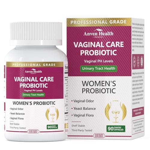 Anven Health Vaginal Probiotics for Women pH Balance with Prebiotics - 60 Billion CFU for Odor, Yeast & Digestion - Cranberry for Urinary Tract & Hormonal Balance - Vegan & Non-GMO | 90 Capsules - Image 1