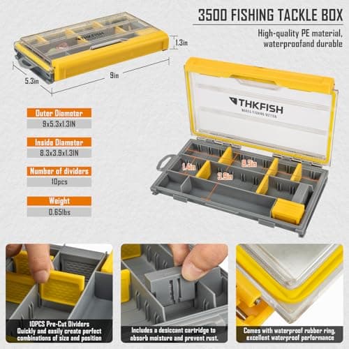 THKFISH 130PCS Compact Fishing Tackle Kit, All-in-One Fishing Gear Lure Bait Accessories Kit for Freshwater Bass Trout, Perfect Father Day Gifts for Men Dad Anglers - Thumbnail 2