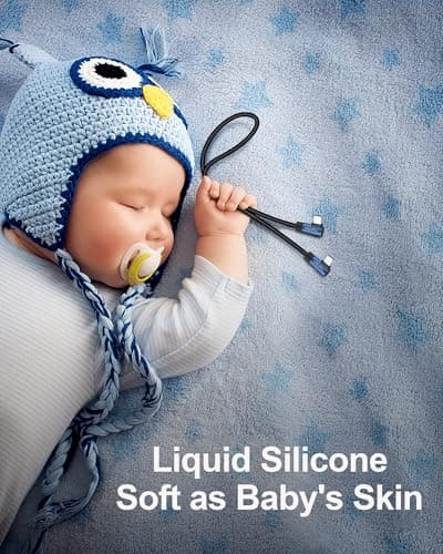 COOLSELL Short USB C to USB C Cable Right Angle 1.6ft 3 Pack, Silicone 60W Fast Charging Cord Type-C Compatible with iPhone 16/15 Samsung Galaxy S23 S22 Google Pixel, iPad for Power Bank/Car/Travel - Thumbnail 2