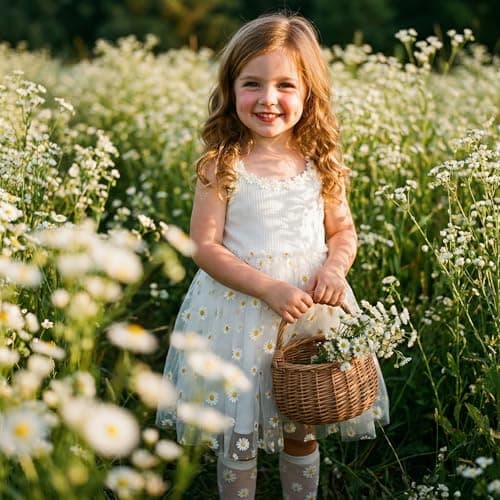 Toddler Girl White Daisy Dress Tulle Layered Easter Sundress Boutique Floral Party Outfit for Little Girls Summer Sleeveless 4-5T - Thumbnail 5