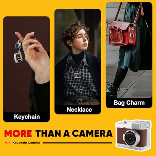 Keychain Camera, 16GB Mini Digital Camera with Built-in Flash & Retro Filters, Pocket Mini Camera for Travel, Vlogging, Birthday Gift for Friends - Thumbnail 5