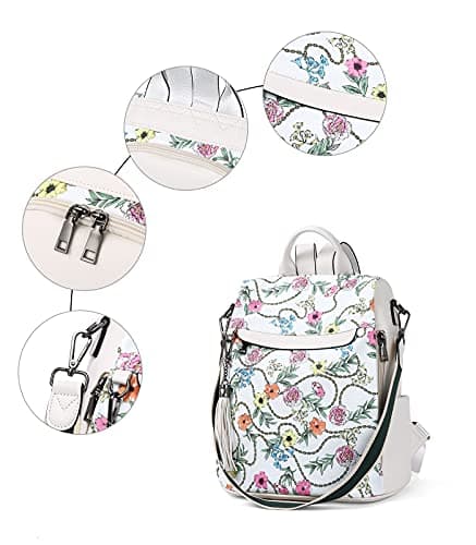 Telena Backpack Purse for Women, PU Leather Anti Theft Travel Purse Shoulder Bags with Tassel - Thumbnail 4
