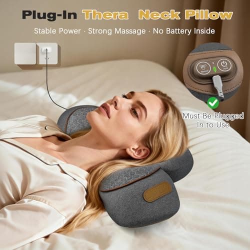 3-in-1 Neck Massager Pillow for Pain Relief, Neck Massager with Heat and Cervical Traction, Deep Tissue Massage Pillow for Shoulder & Back Comfort, Ergonomic Design for Men and Women (Deep Gray) - Thumbnail 3