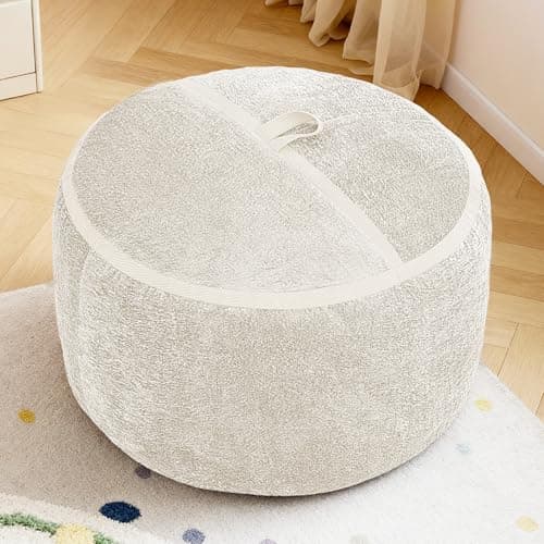 Homguava 3FT Bean Bag Chair Giant Bean Bag Chairs for Adults with Memory Foam Filled,Beanbag Chair with Soft Faux Fur Cover,Comfy Bean Bag Sofa Lounger for Living Room,Game Room,Bedroom - Thumbnail 3