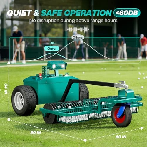 CASISPRO Remote-Controlled Golf Ball Picker, Turf-Friendly Electric Golf Driving Range Picking Machine, Golf Ball Collection Machine for Golf Course & Driving Ranges - Labor Saving, Easy to Maintain - Thumbnail 5