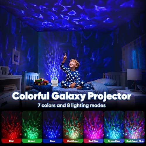 Proran Galaxy Projector for Bedroom, Nebula Galaxy Night Light Projector with Timer and Remote,Gift for Kids Adults for Ceiling,Birthdays,Christmas,Valentine's Day - Thumbnail 3