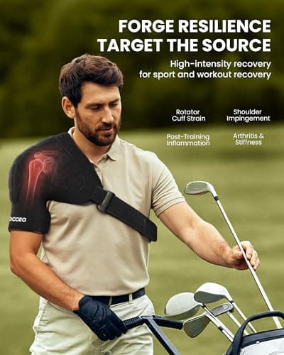 Tolaccea Shoulder Ice Pack Brace with Integrated Triple-Layer Coldfocus Gel, Shoulder Compression Frozen Sleeve with 40-Min Cold & Hot Therapy for Rotator Cuff, Tendonitis, Surgery Recovery - Thumbnail 5