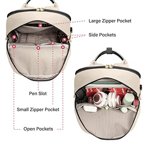 LOVEVOOK Travel Laptop Backpack Women Anti-theft Laptop Bag with USB Port Waterproof Computer Backpack for Nurse College Work - Thumbnail 4
