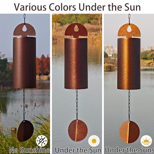 Wind Chimes for Outside Deep Tone - 27" Heroic Windbell Deep Resonance Serenity Bell,Windchimes Outdoors Decor for Patio Yard Porch Garden,Memorial Wind Chimes Gifts for Mom Grandma,Christmas, Bronze - Thumbnail 4
