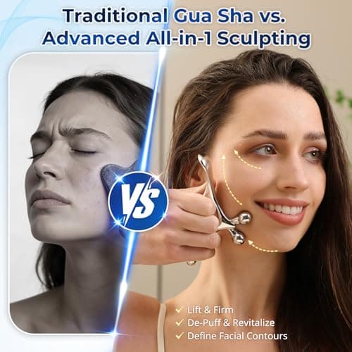 Trigger Point Massage Tool & Gua Sha for Face & Body – All-in-1 Deep Tissue Massage & Muscle Scraper Tool, Thumb Saver Acupressure Tool – Facial Sculpting, TMJ, Chronic Pain & Muscle Tension Relief - Thumbnail 3