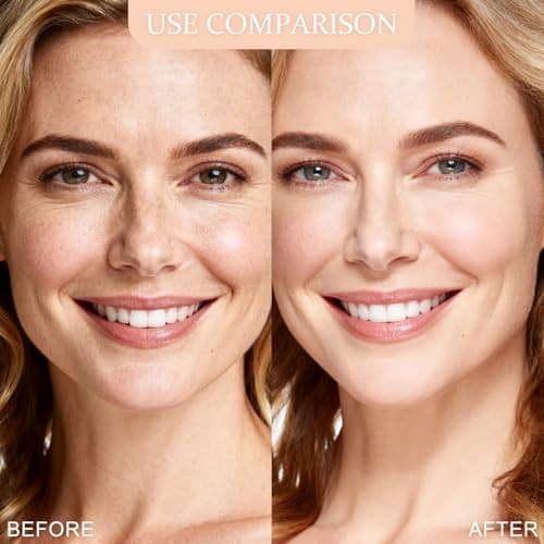 HECI BEAUTY Airbrush Foundation for Mature Skin, Silk Spray & Kabuki Brush Set, Flawless Finish, Anti-Aging Formula for Smooth Radiant Skin, Long Wear Lightweight Makeup,110 Light, 1.69 fl oz - Thumbnail 5