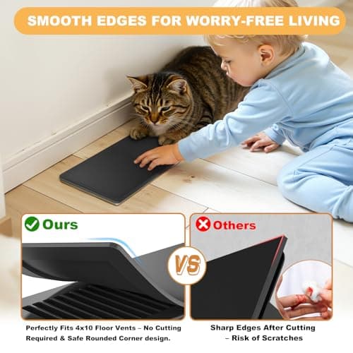 Magnetic Vent Covers (3-Pack) for Complete Sealing, 5.5" X 12" for Home Floor, Wall, and Ceiling Vents – Upgraded Thickness for RV, HVAC, and AC Vents, Energy Savings, Floor Vent Not Included - Thumbnail 3